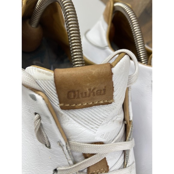 OluKai Shoes‎ Mens 9 White Lae\'ahi Li \'Ili Leather Sneaker Casual main image 9